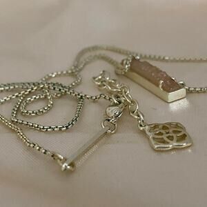 Kendra Scott 14k Yellow Gold Over Brass Material Tourmaline Drusy Gem Stone